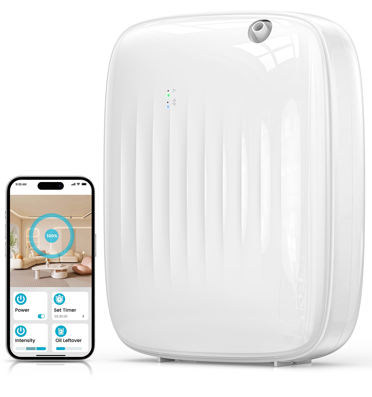 Ziweo Cold Air Essential Oil Diffuser | 400ml, 3000 sq.ft, App & Panel Control