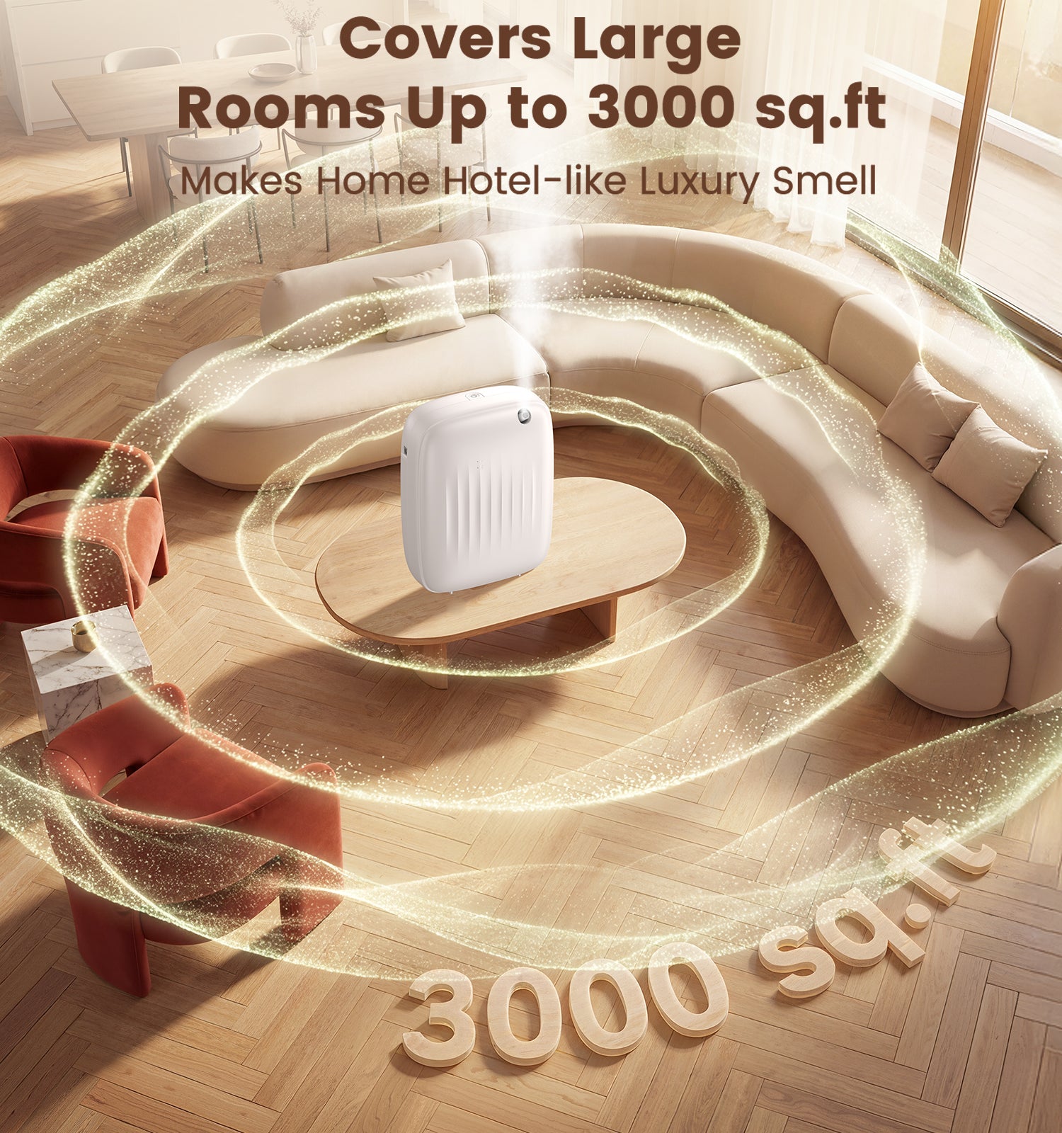 Ziweo Cold Air Essential Oil Diffuser | 400ml, 3000 sq.ft, App & Panel Control