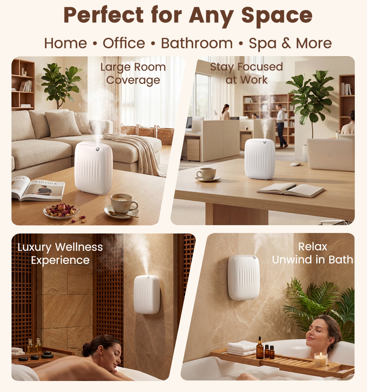 Ziweo Cold Air Essential Oil Diffuser | 400ml, 3000 sq.ft, App & Panel Control