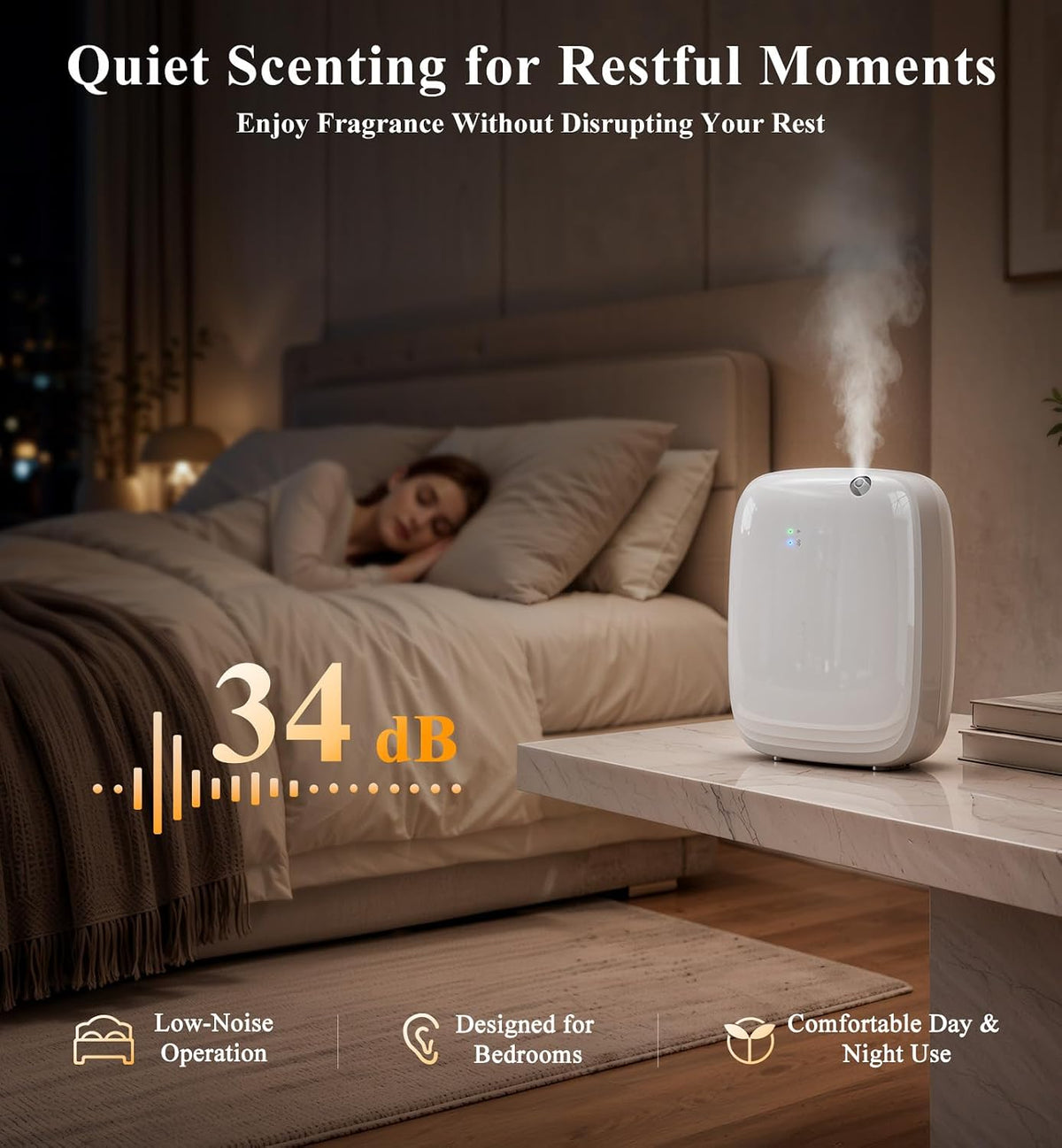 Ziweo 2,000 Sq. Ft. Smart Waterless Essential Oil Scent Diffuser