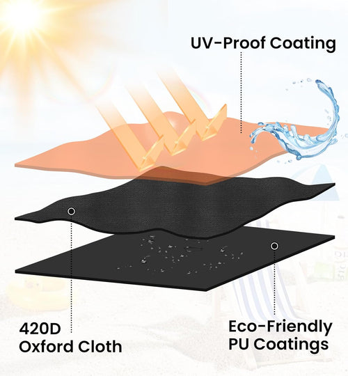 Heavy Duty Chaise Lounge Covers (2 Pack) – Waterproof & UV Resistant Outdoor Patio Furniture Cover, All-Season Protection | 82×29×31" | Black