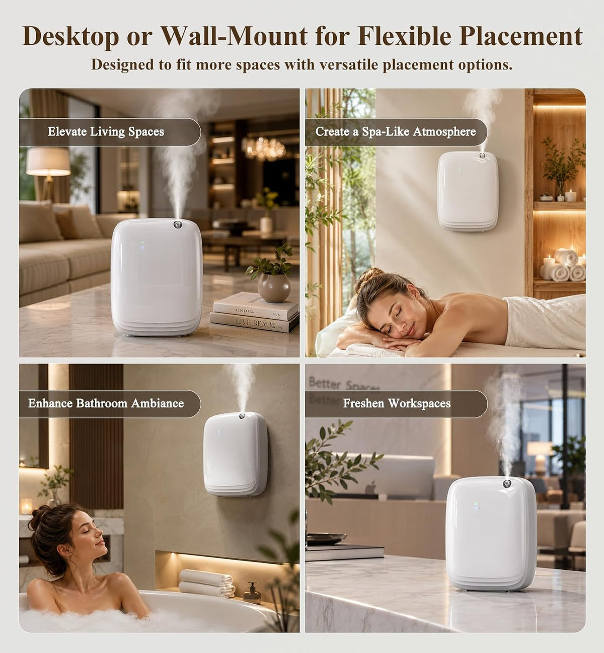 Ziweo 2,000 Sq. Ft. Smart Waterless Essential Oil Scent Diffuser
