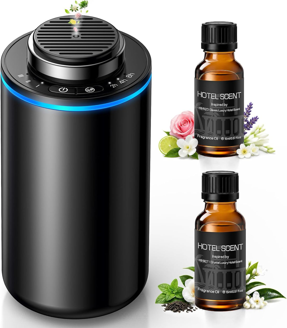 XEITIN™ A300 Cordless Waterless Car & Home Diffuser Set | Smart Vibration Sensor & 2x 15mL Oils