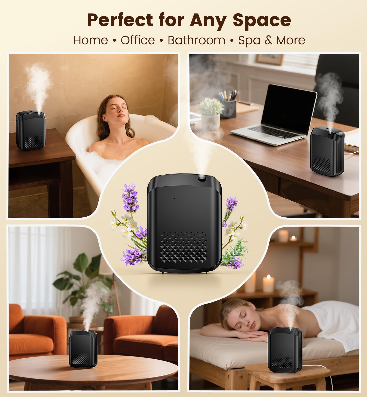 XEITIN Wall-Mounted Scent Machine | 3000 Sq.Ft Professional Waterless Diffuser