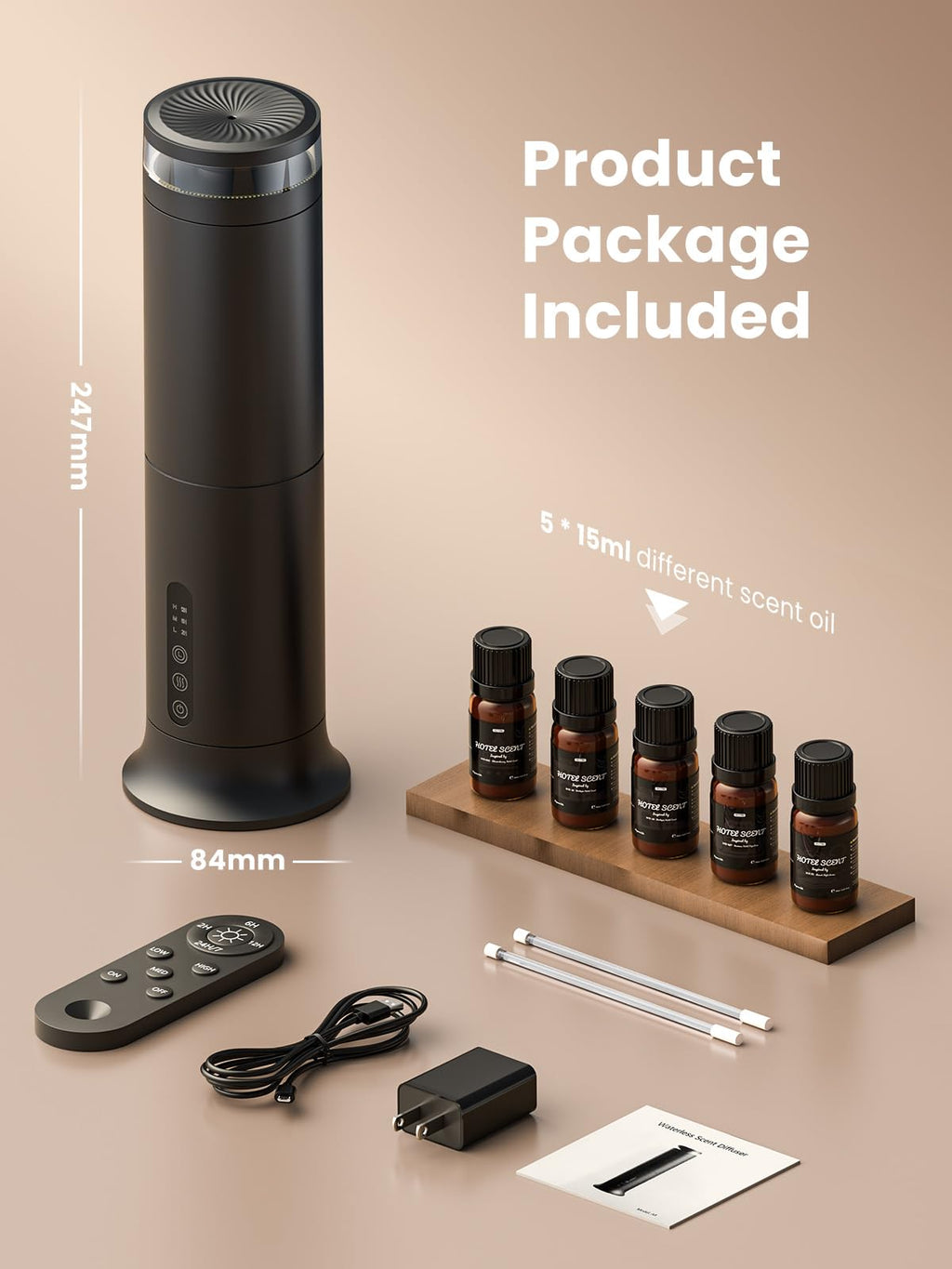XEITIN Signature Scenting Set | Waterless Cold Air Diffuser & 5 Hotel-Inspired Oils