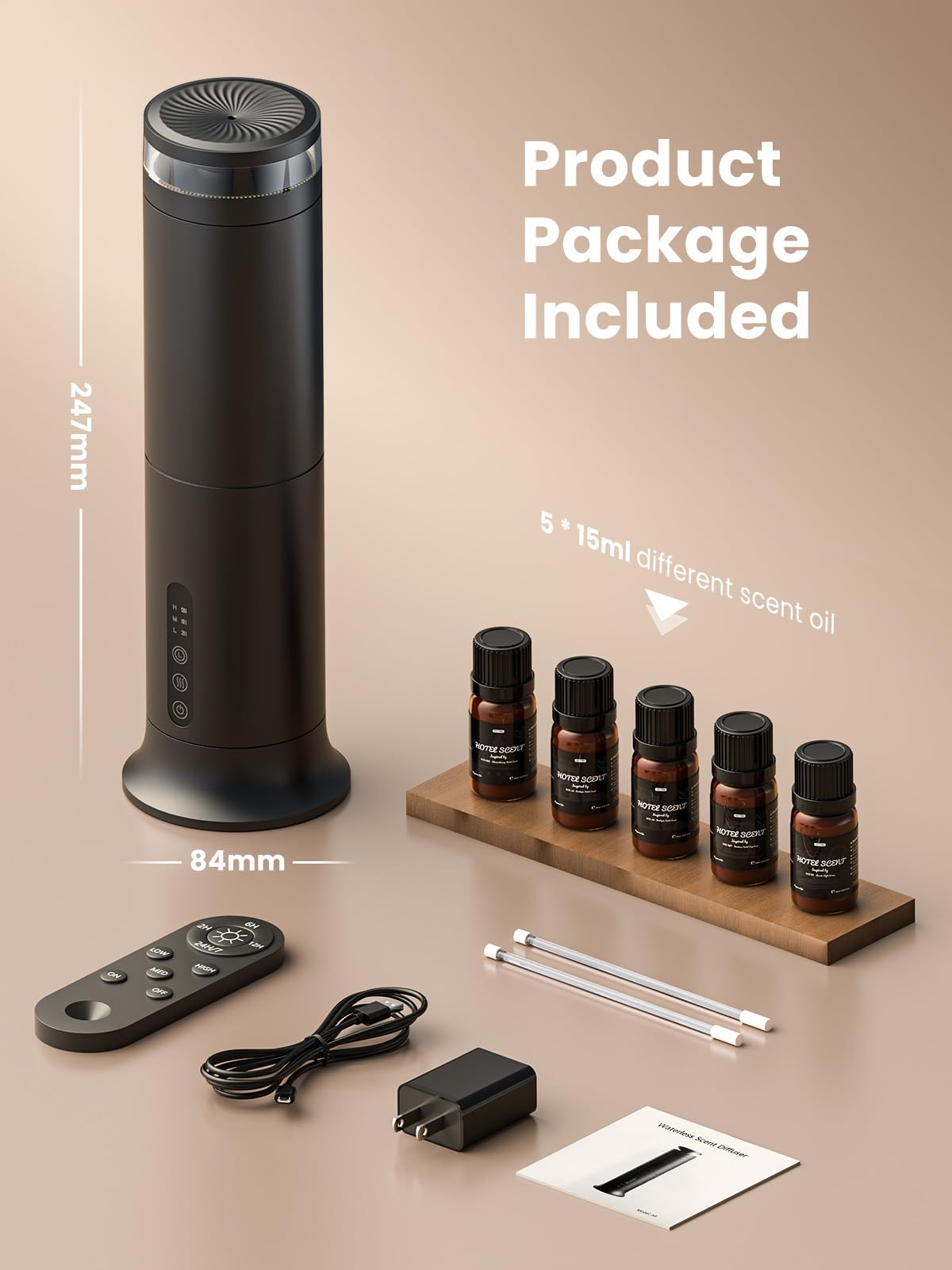 XEITIN Signature Scenting Set | Waterless Cold Air Diffuser & 5 Hotel-Inspired Oils
